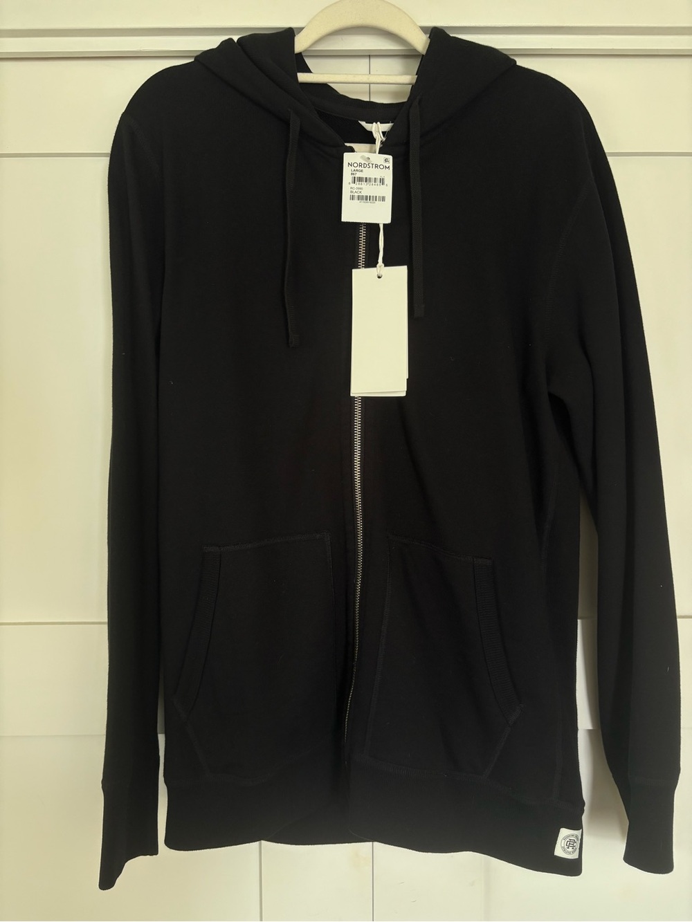 Reigning Champ Black Full-Zip Hoodie